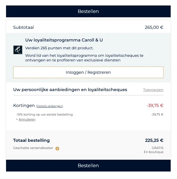 Bewijs van coupon - Caroll - Caroll kortingscode [[15% korting]] op mode en accessoires
